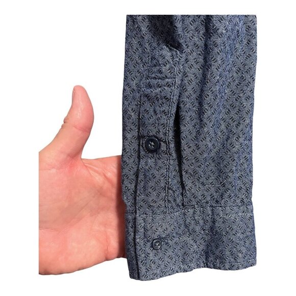 Ocean Current Mens Blue Long Sleeve Button-Up Shirt Size XXLARGE 100% Cotton - Picture 5 of 9